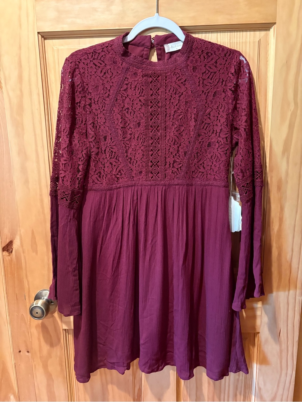 Alter’d State wine-colored babydoll mini dress women’s M NWT